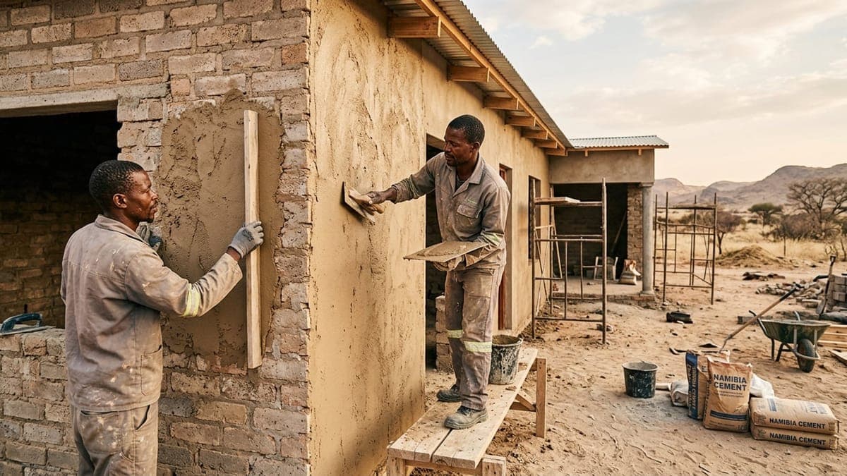 Renovation work in progress on a Namibian residential property